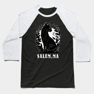 Black Cat Illustration | Salem Baseball T-Shirt